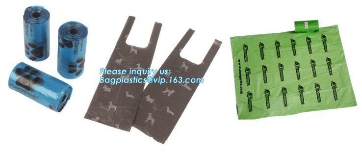 plastic t-shirt shape bag/ diaper sack bag with powder scent, biodegradable custom baby disposable diaper nappy bag, pac
