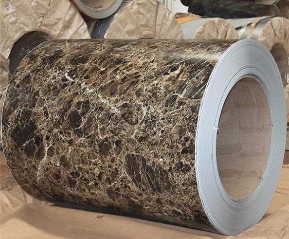 Sgcc Galvanized Steel Coil Color Coating / Marble Color / Wood / Flower Design