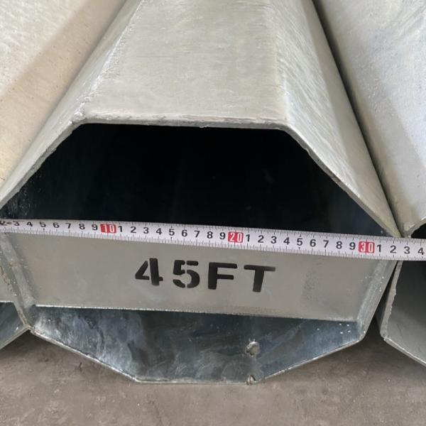 750KGF Q355B Electric Powerutility Pole Octagonal Hot Dip Galvanised Octagonal
