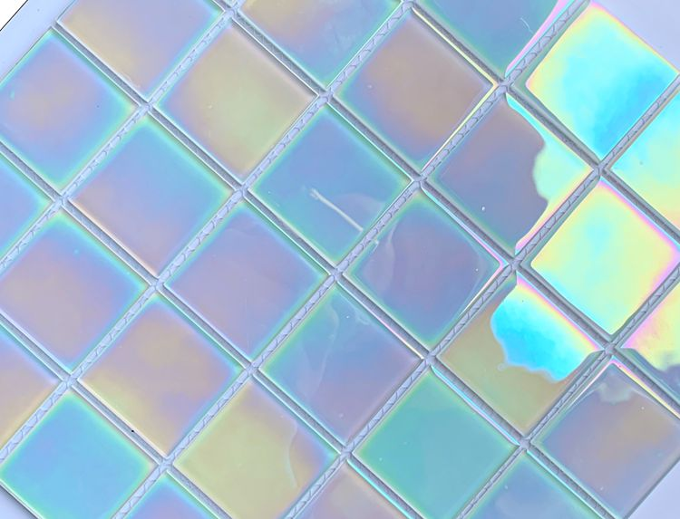 Room Occasion Luminous Swimming Pool Crystal Tempered Glass Mosaic with Glass Technique