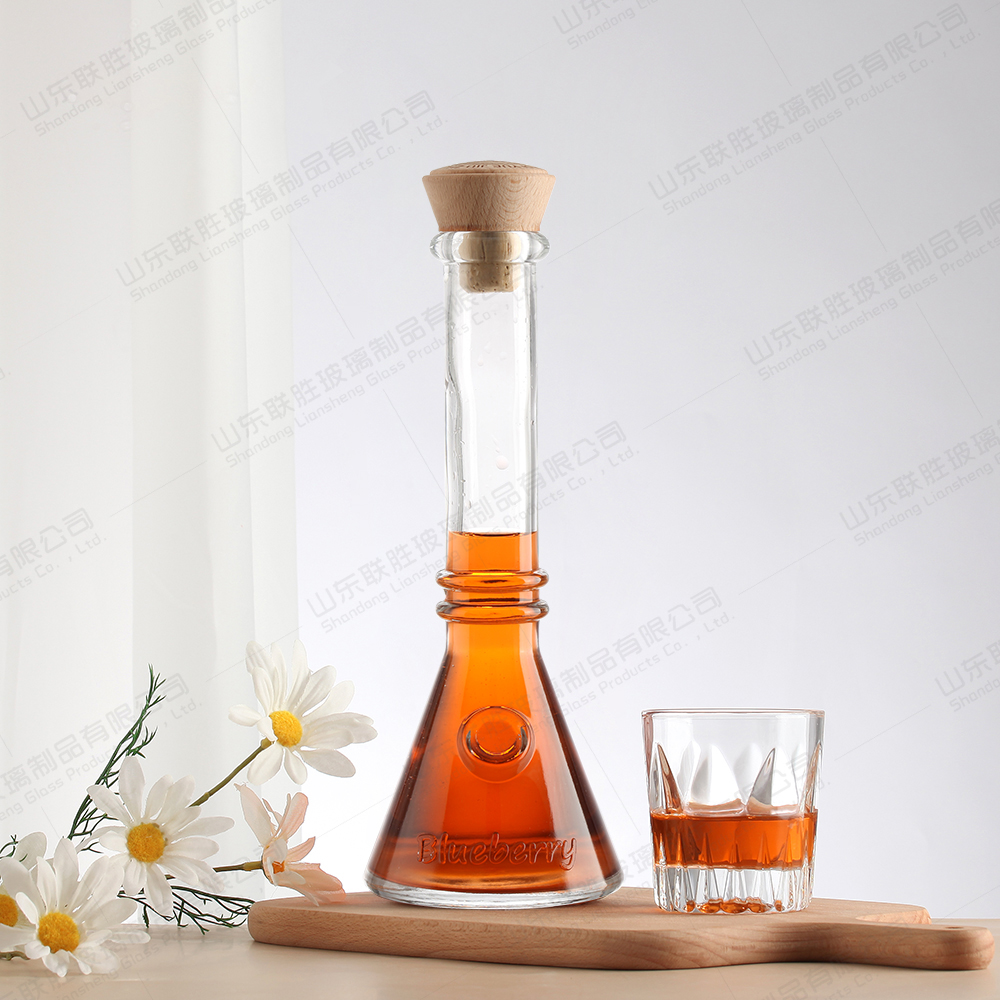 750ml 700ml 500ml 375ml Tower Shape Long Neck Glass Bottle for Whiskey Vodka Spirits