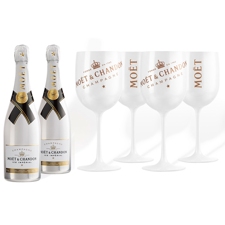 Unbreakable Branded Moet Chandon Accessories Champagne Glasses With Moet Printing