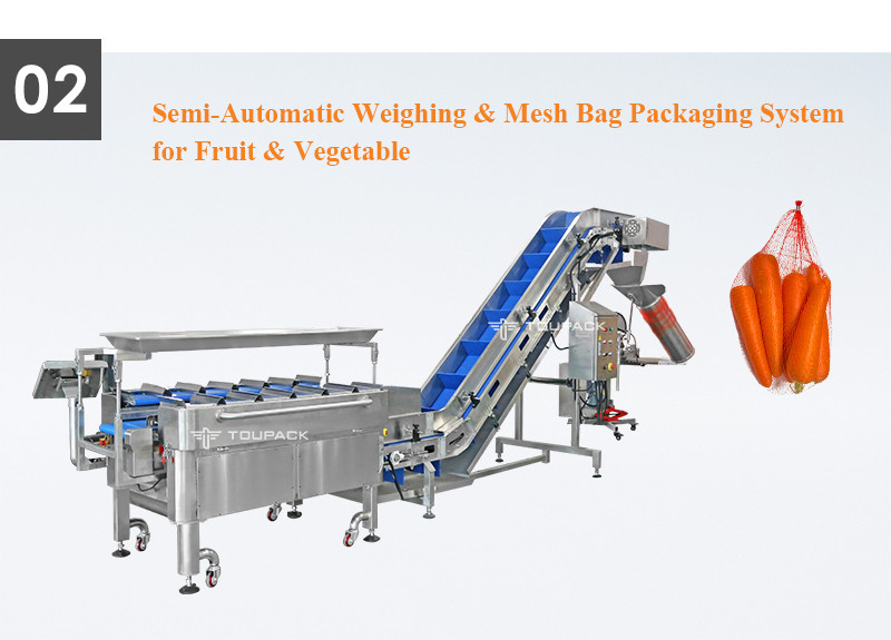 TOUPACK Mesh Bag Fruit Package Machine / Semi Automatic Citrus Net Bag Packaging Machine