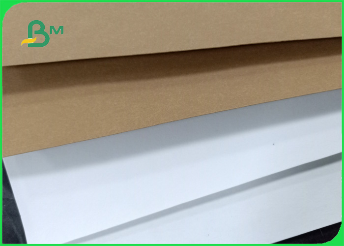 0.55mm brown white gold color Wrinkle free washable kraft paper roll for bags