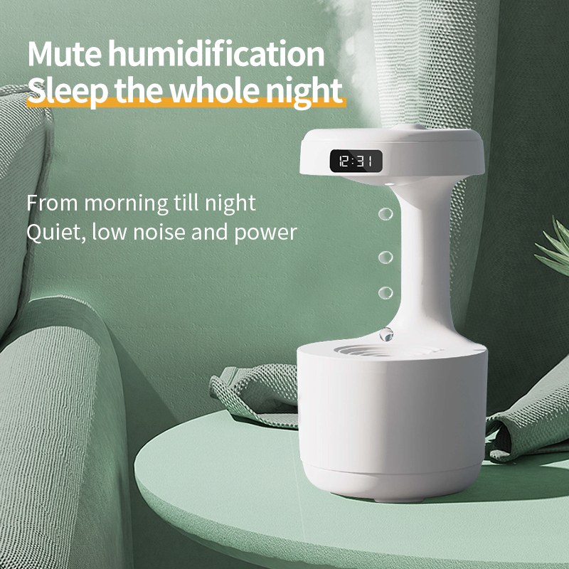 HOMEFISH USB Charging Anti Gravity Water Drop Humidifier 36db-45db