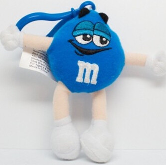 Quality M&M’ Character Blue Keychain Plush Toys for sale