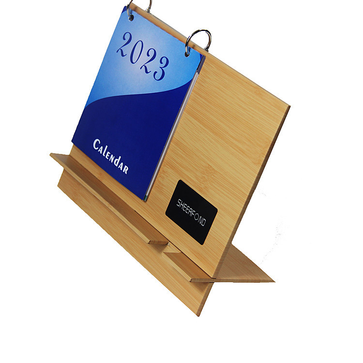 Custom Art Desk Calendar , Desk 2023 Calendar Planner With Wireless Charger