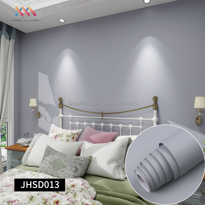 Removable DIY Plain Light Grey Wallpaper 60cm*10m Adhesive Vinyl Wallpaper