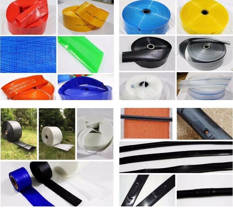 HDPE layflat braided hose pipe Lay-Flat Poly Tubing on Rolls, Conudctive Poly Tubing on Rolls Antistatic Poly Tubing