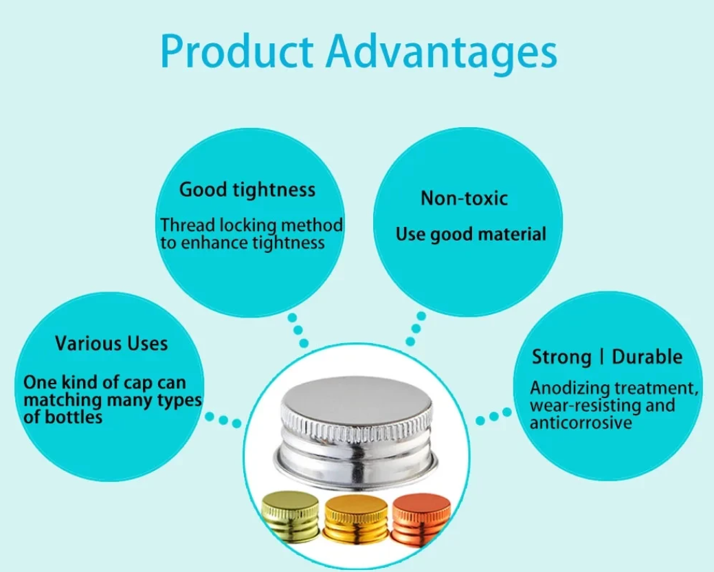 Competitive Price Food Grade Anodized Screw Caps Aluminium Lids Perfume Bottle Cap