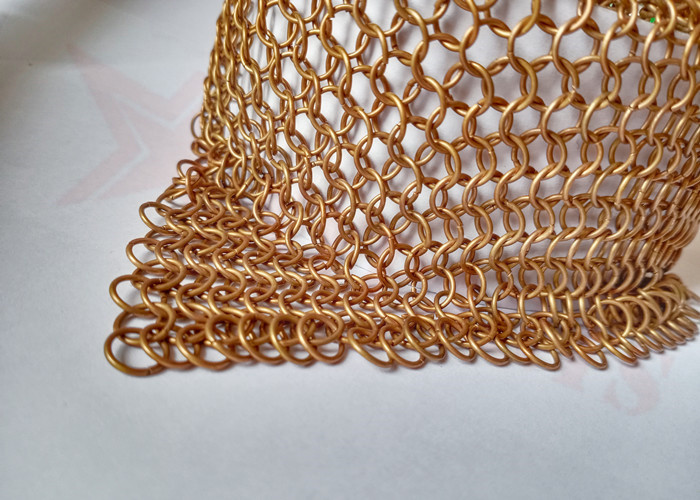 1.2x10mm Metal Mesh Drapes Stainless Steel Chain Mail Curtains For Architecture