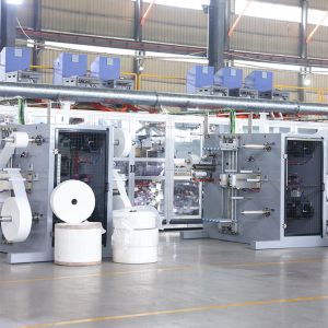 High Efficiency Full Servo Menstrual Panties Making Machine with Oversea