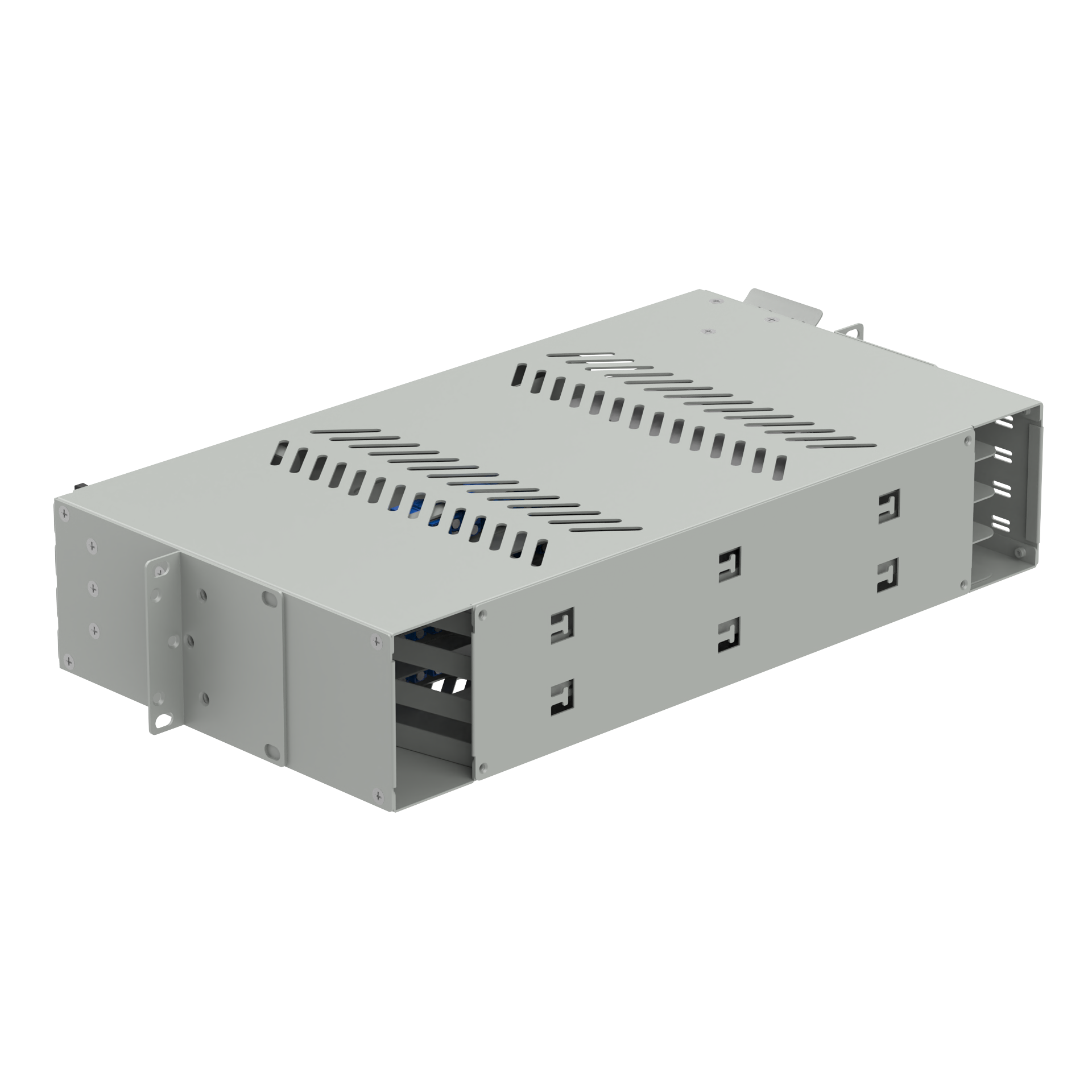 19 Inch LC UPC Swing Type Fiber Optic Patch Panel Sub ODF Data Center FTTX Simplified