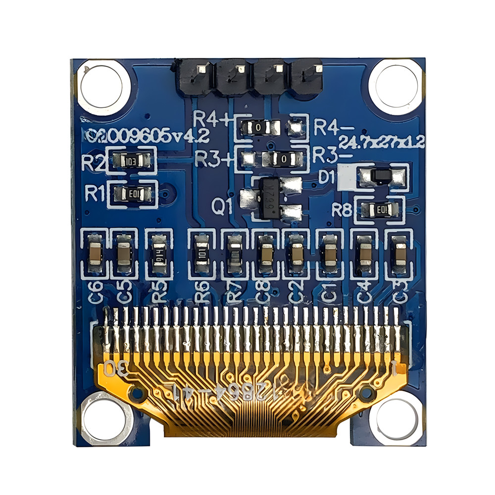 4 Header pin 0.96 Inch OLED Display Module 128x64 Pixel I2C Interface Yellow+Blue Color