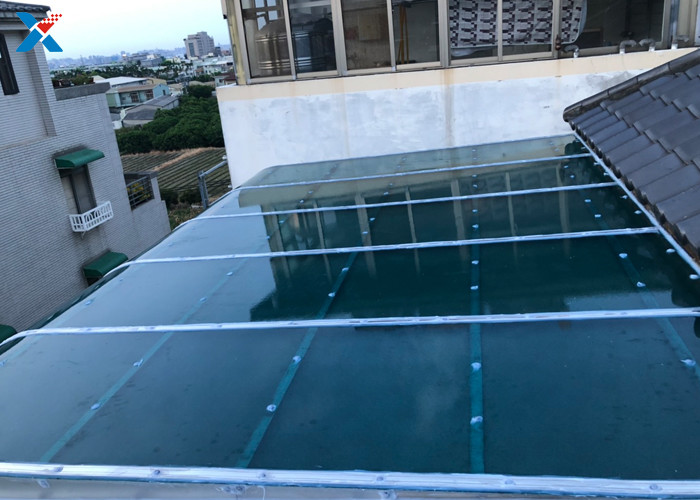 Perspex Polycarbonate Roofing Sheet Transparent Blue Impact Resistance