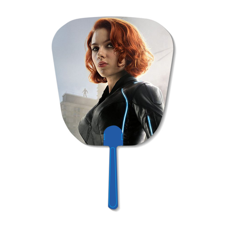 Personalized 3D Lenticular Clear Transparent Paper Hand Fan With Plastic Handle