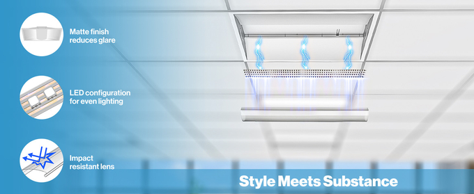 Durable 130lm/W Dimmable Troffer Light , LED Ceiling Troffer Lights