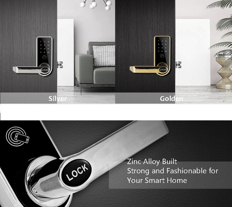 Stainless Steel Bluetooth Door Lock Four Ways To Unlock Fashionable Design