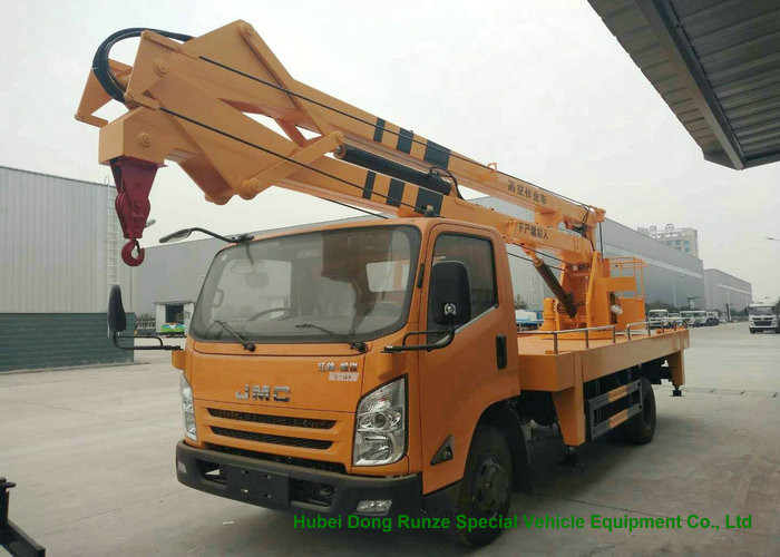 JMC Knuckle Boom Truck Mounted Aerial Work Platform , 18 Meter Bucket Lift Truck