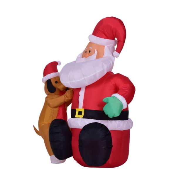Inflatable Light-up Santa Claus Christmas Decoration for Garden Display with Air