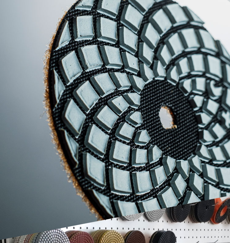 Customized Colors 3 / 4inch Diamond Polishing Pads for Stone Slabs Polishing