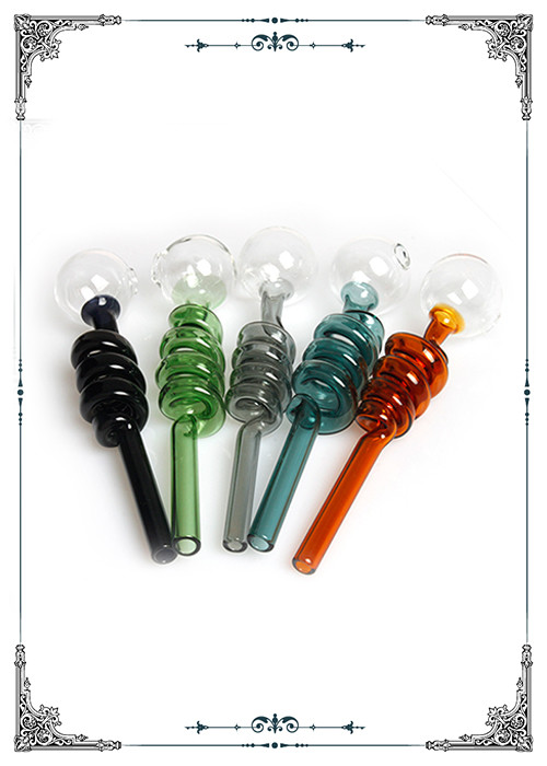 5.5 Inch Mini Helix Oil Burning Ball Smoking Pipe Heat Resistant