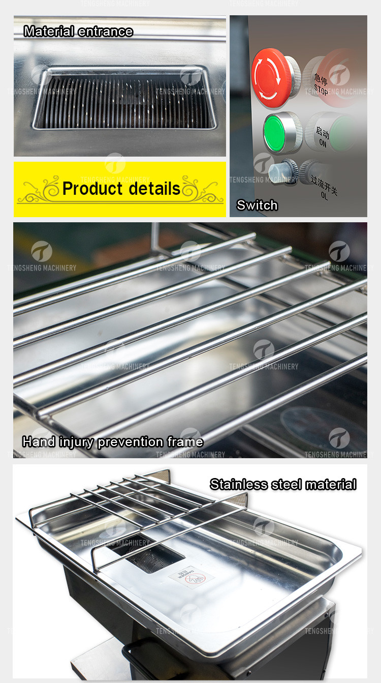 0.55kw Vertical Stainless Steel Meat Processing Machine Fresh Pork Dicer