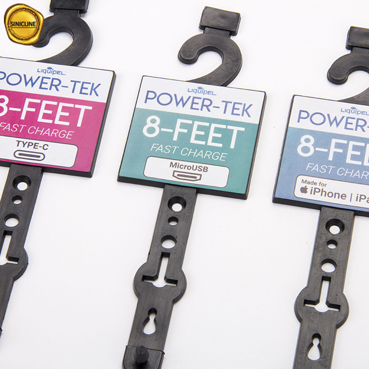 OEM Non Slip 2mm Thick Plastic Belt Hooks For Display