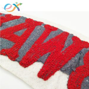 Custom Sew-on Big Size Letters Towel Patches Embroidery Chenille Patches