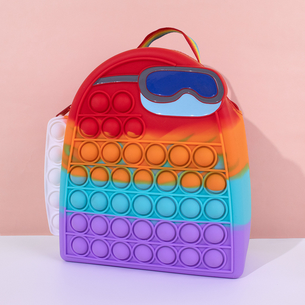 Dinosau Soft Silicone Pencil Case For Stationery And Makeup Items Backpack Bag Silicone SchooL Crossbody Shoulder Bag
