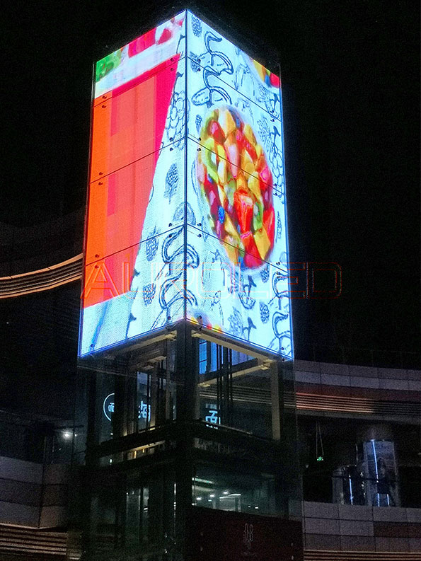 P2.8 P3.9 P7.8 P10 Outdoor Transparent Led Screen Panel For Glass Window