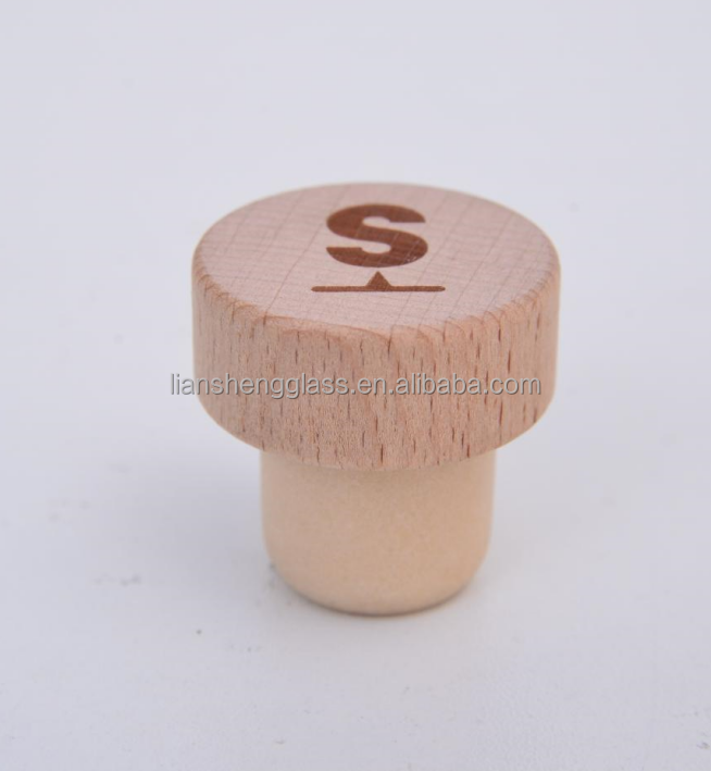 Wood Synthetic Wine Cork T Plug Cork Lid For Sealing Glass Bottles