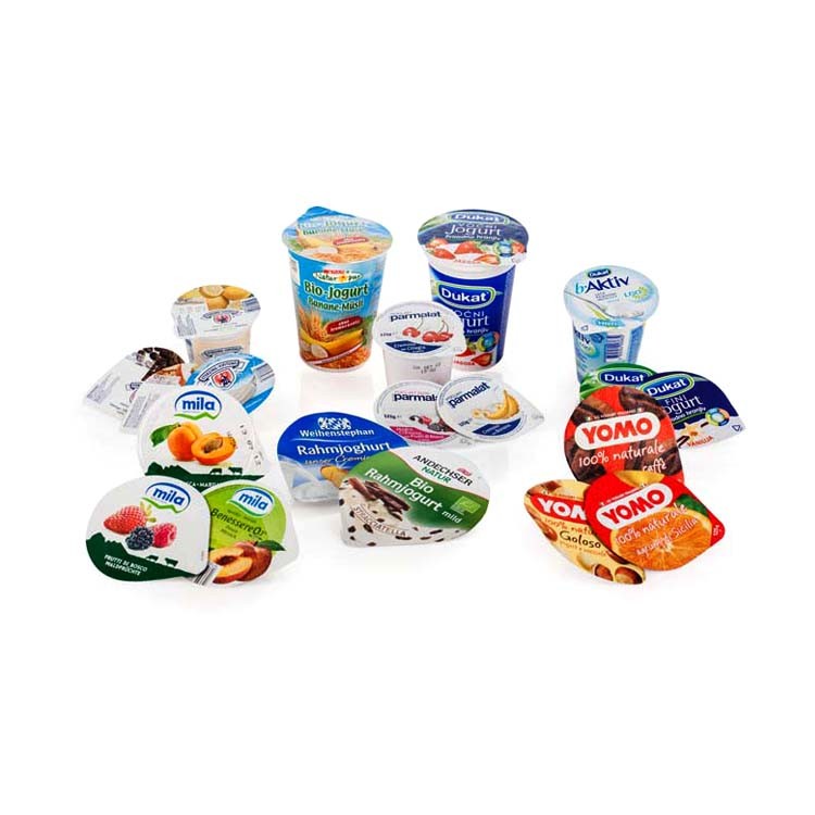 Food packing OEM ODM Yogurt Foil Lid 72mm Dia Customized Heat Seal Lidding