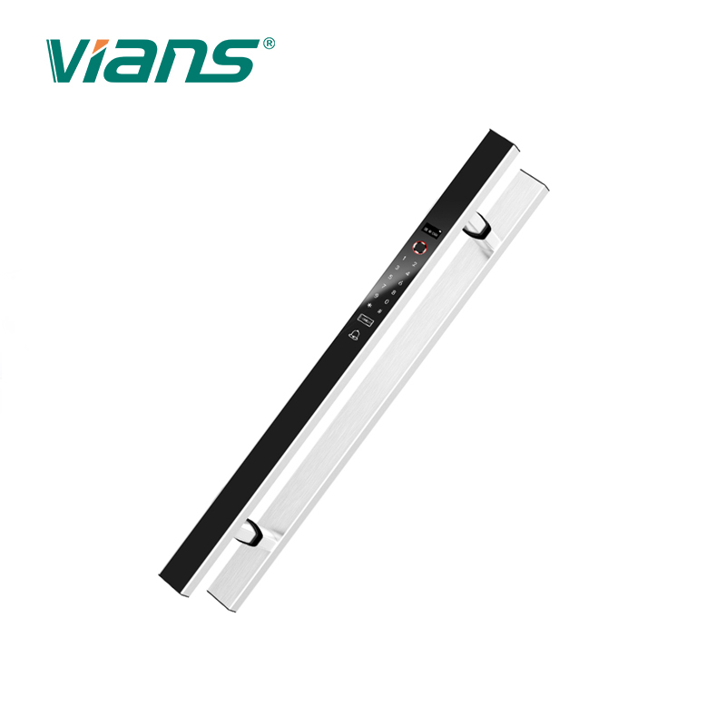 Home Smart Biometric Sliding Glass Door Handle With Key Lock