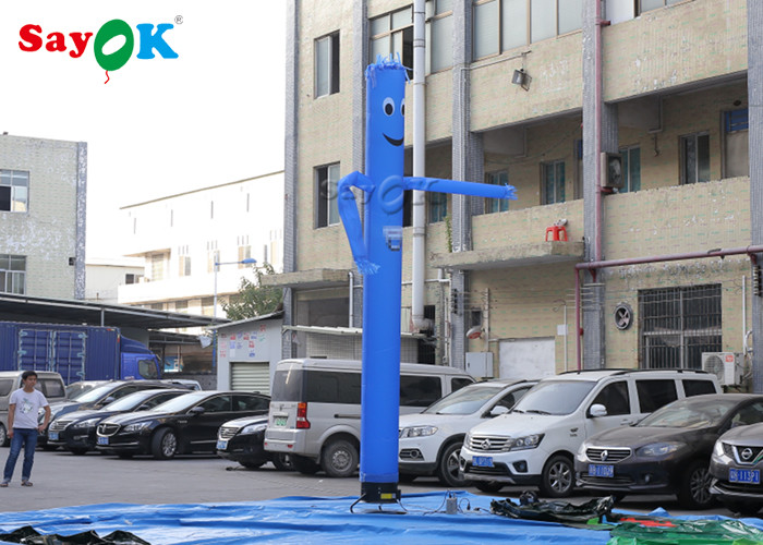 Dancing Air Guy 5m Blue Inflatable Sky Dancer / Advertising Dancing Man Air Blower