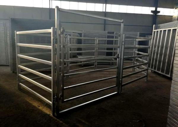 Heavy Duty Steel Fence Panels , Galvanized Horse Corral Panels For Livestock