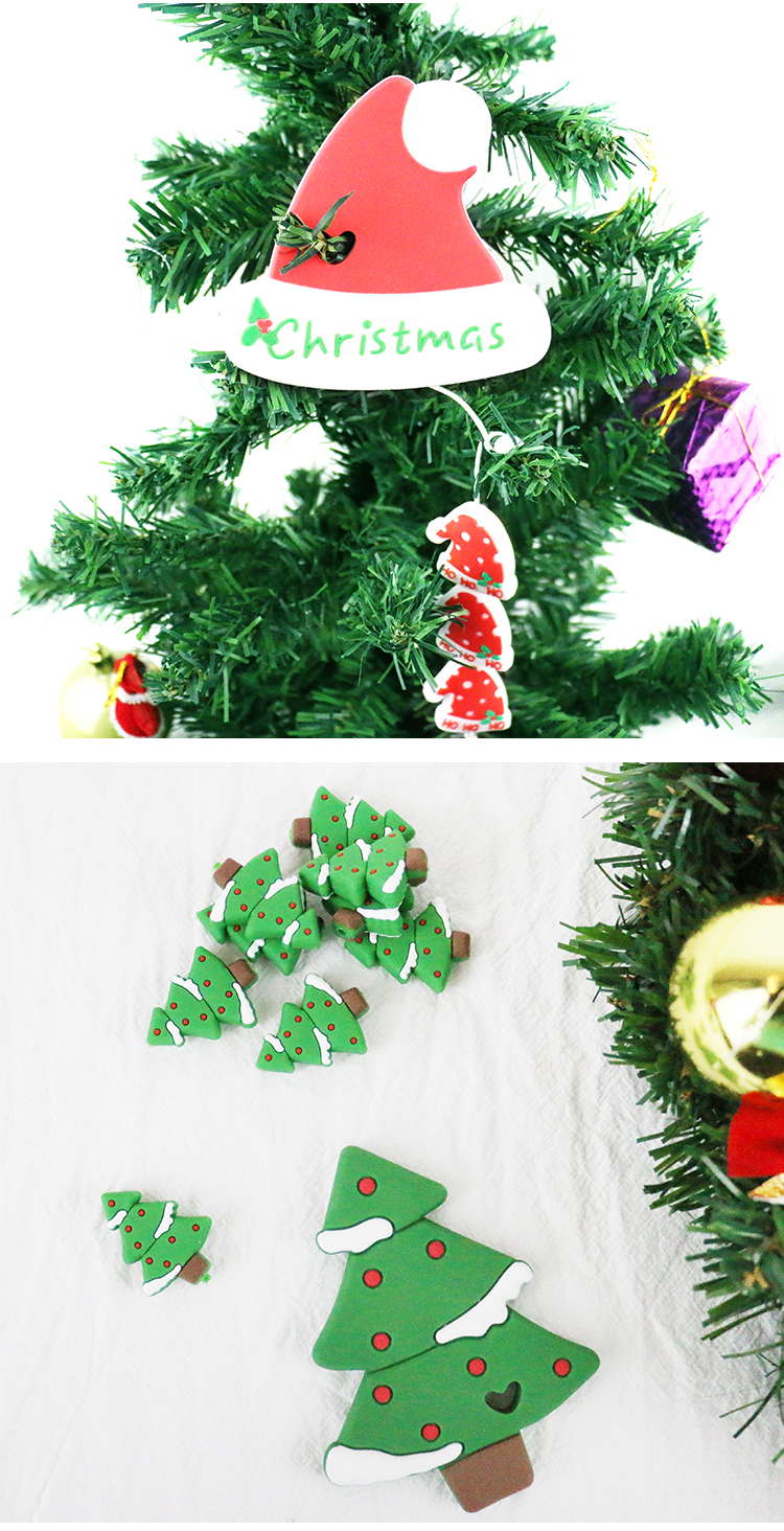 Mini Food Grade Christmas Silicone Beads For DIY Pacifier Chain Necklace
