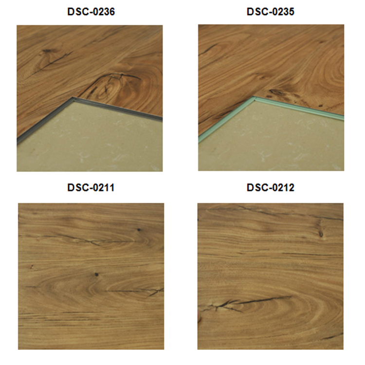 Indoor Healthy Laminate Flooring Plastic Flaw Pattern Long Lasting Feature