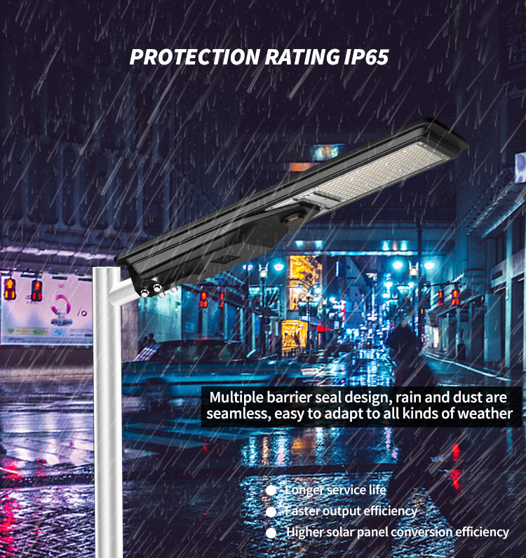 KCD Energy Saving Remote Controller 400w 500w IP65 Waterproof outdoor All In One Solar Light LED Street Light