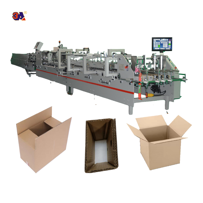 800 Corrugated Carton Box Folding Gluing Machinery for Automatic Cardboard Box Making