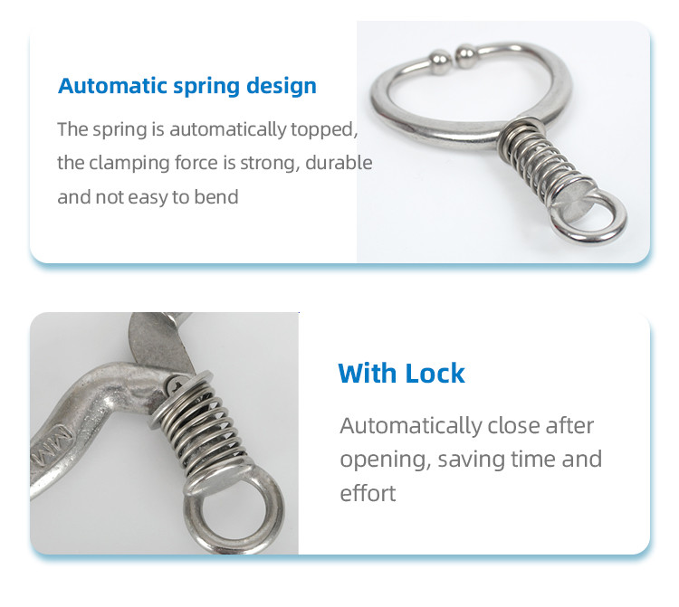 Rust Resistance Self Locking Bull Holder Cow Nose Pliers For 1150KG Animals