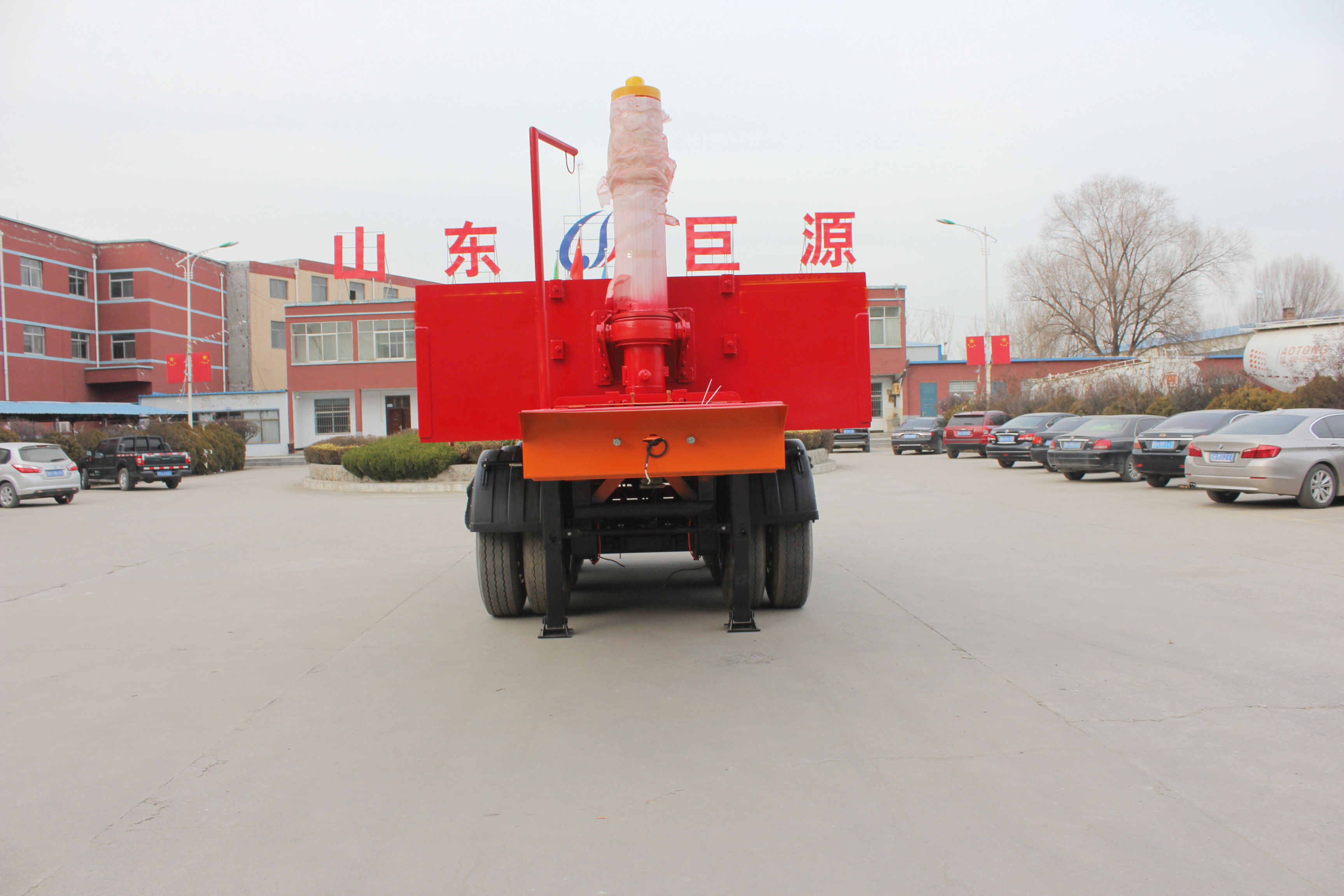 20ft Container Skeleton Dumping Semi Trailer 7700*2500*3070 mm Mechanical Suspension