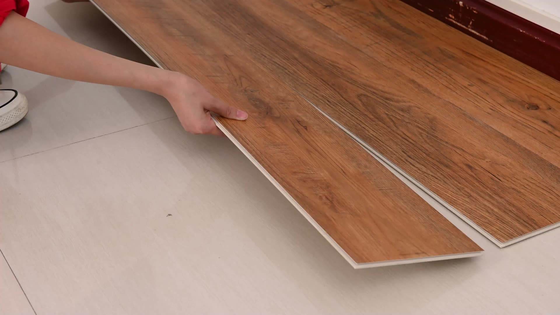 Piso Laminado 8mm SPC Vinyl Flooring Click Plank Vinyl Flooring UV Coating