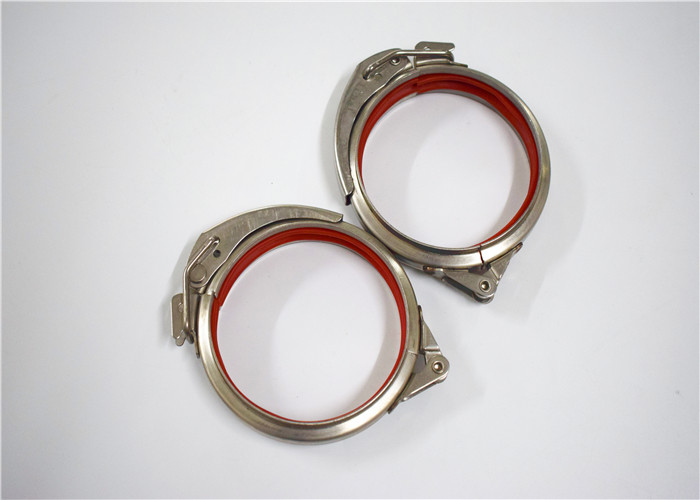 80mm - 600mm Stainless Steel Quick Release Tube Clamp With Rubber Lined