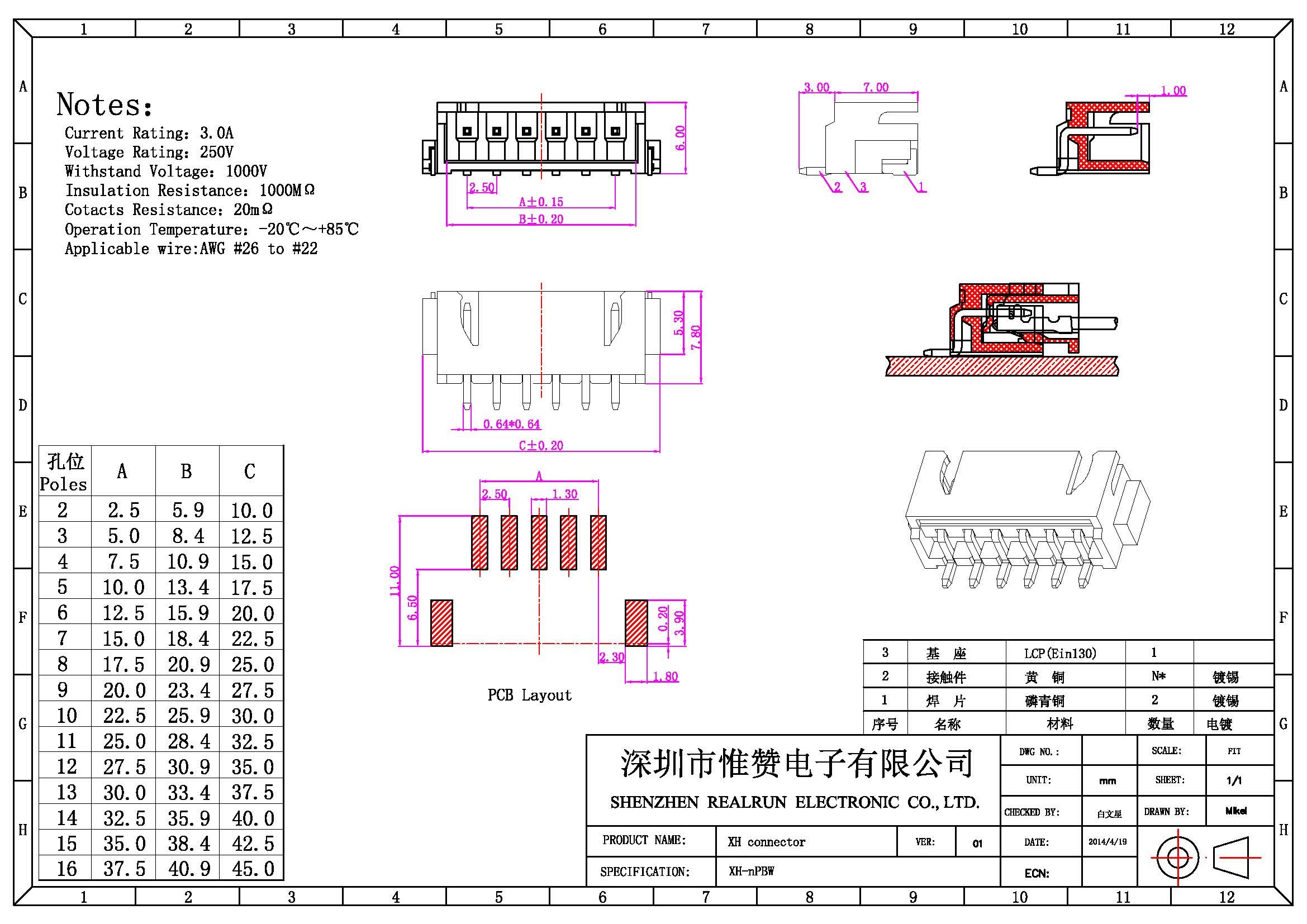 PCB Board Wafer Right Angle Pin Header 5 Pin Horizontal Bar Wire Connectors