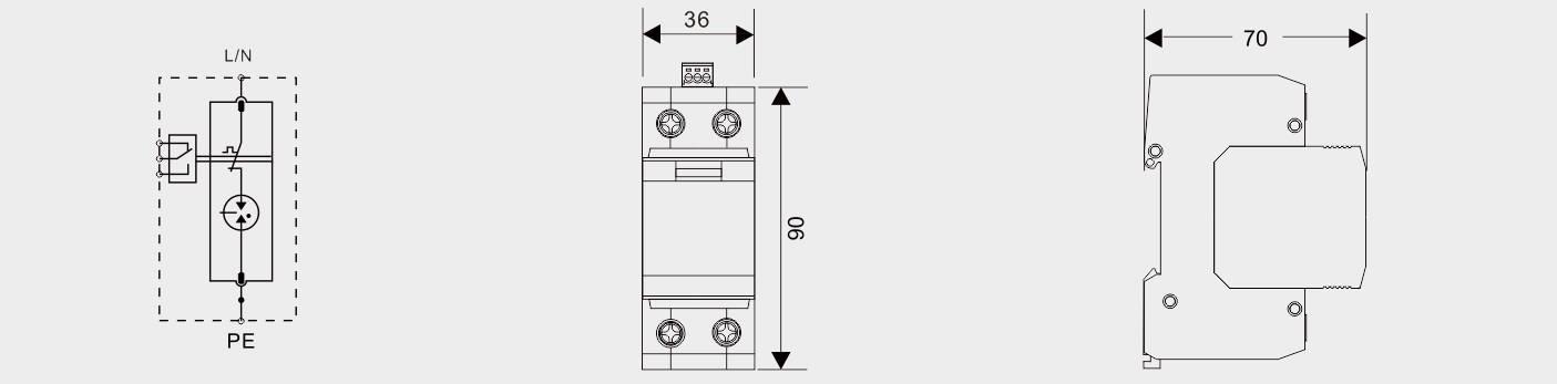 BRITEC BR-25GR 1P 25kA Type 1 Surge Arrester spd Surge Protection Devices Thunder Protector
