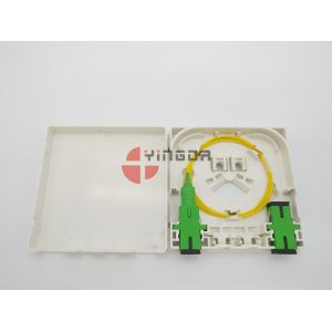 China  2 Port Fiber Optic Termination Box With SC/APC Pigtails & Adapters Anti Fire Anti-UV on sale