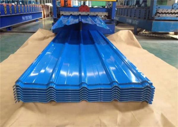 Anti - Seismic Galvanised Corrugated Roofing Sheets Good Skin Stiffness
