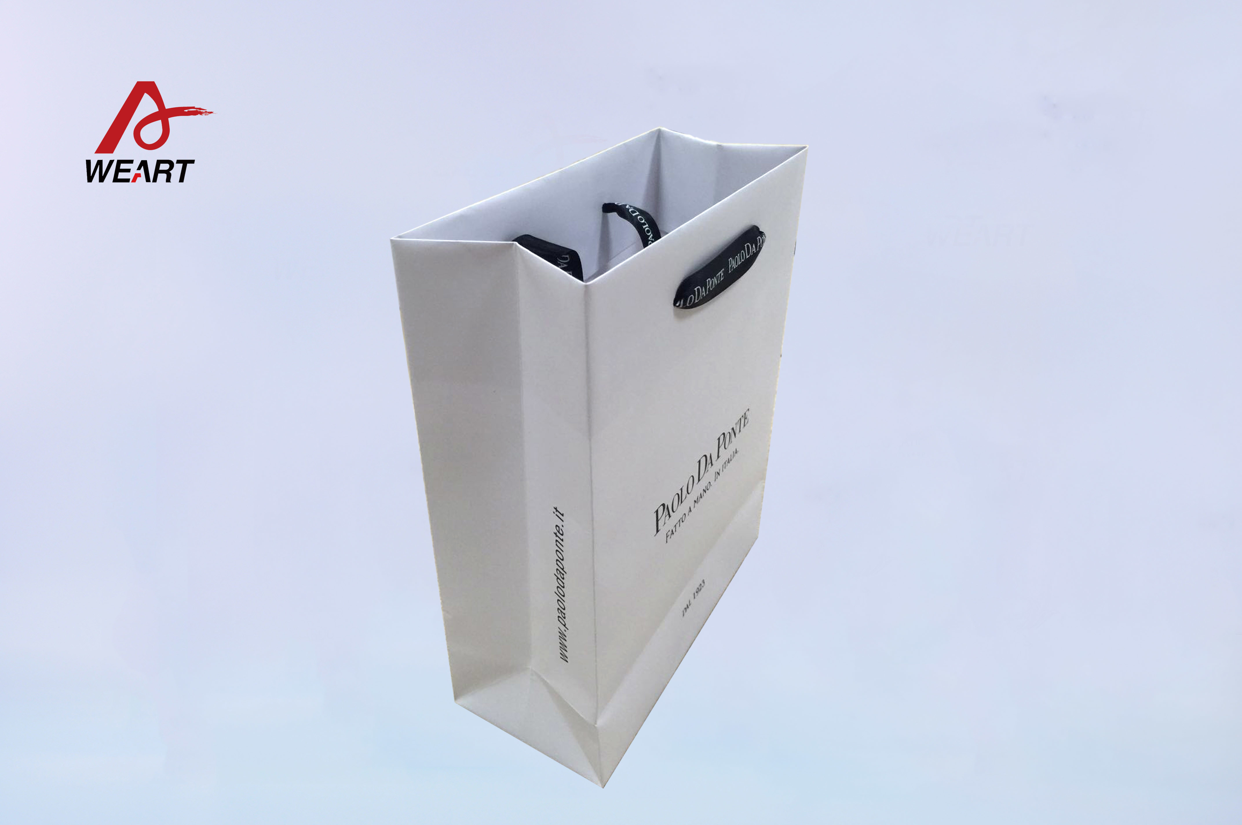 Custom Printing Art Paper Bags Econamy White Gift Bags Multi Size Optional