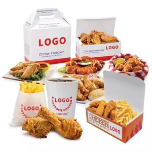 Custom Biodegradable Fried Chicken Boxes with Logo - Eco-Friendly Takeaway